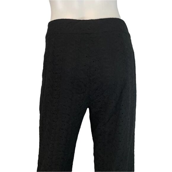 Womyn The Kennedy Eyelet Flare Long Pants Black Career Casual - Picture 7 of 10
